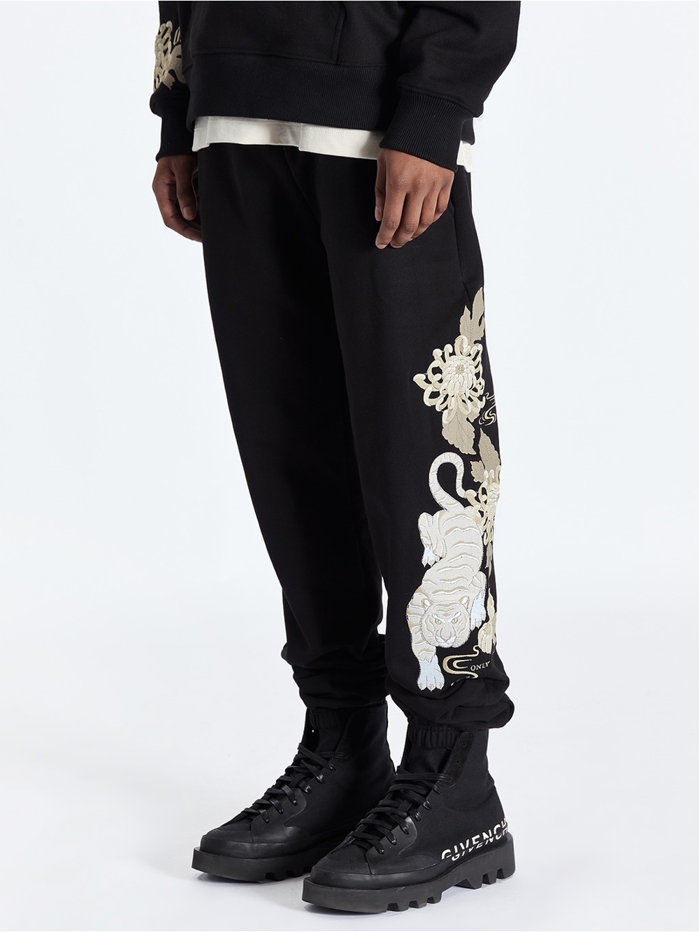 Only The Blind London Tiger Embroidered Jogger Sweatpants XL Streetwear